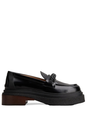 Tod's almond-toe leather loafers - Black