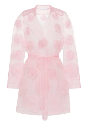 Viktor & Rolf rose-appliqué tule coat - Pink