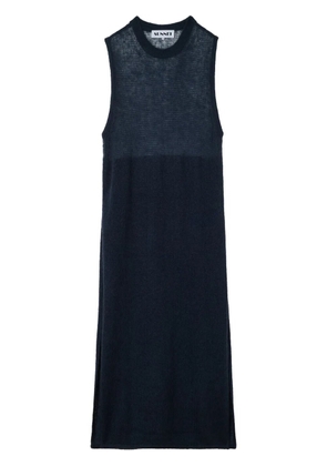 Sunnei knitted long vest - Blue