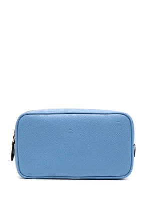 Smythson double-zip washbag - Blue