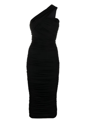 CHIARA BONI La Petite Robe Tazia ruched one-shoulder midi dress - Black