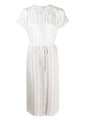 Vince Drapey stripe shirred dress - Blue