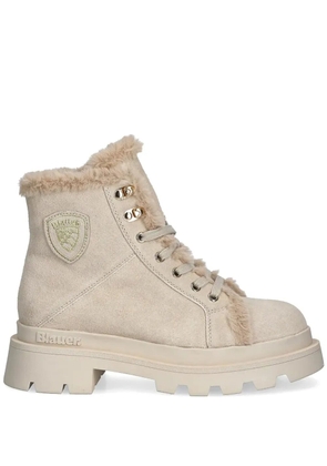 Blauer suede lace-up boots - Neutrals