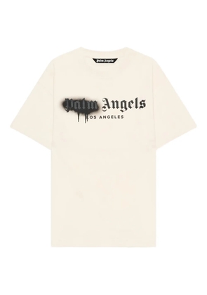 Palm Angels Spray City Los Angeles dripping logo T-shirt - Neutrals