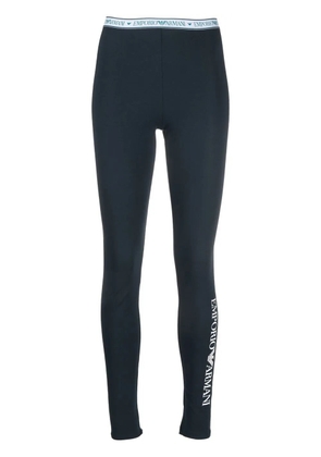Emporio Armani logo-print leggings - Blue