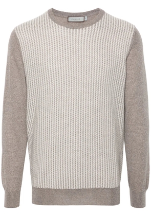 Canali geometric-pattern sweater - Neutrals
