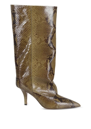 Paris Texas snake-effect boots - Brown