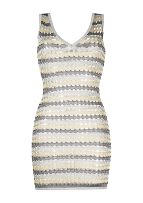 Solid & Striped tricot-knit mini dress - Silver