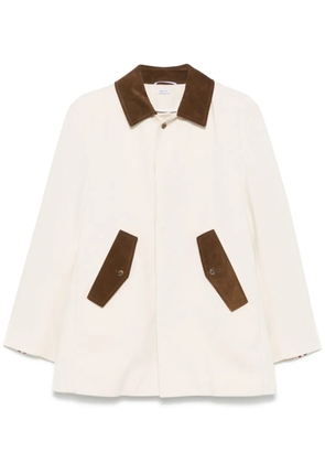 Thom Browne bal collar denim jacket - White