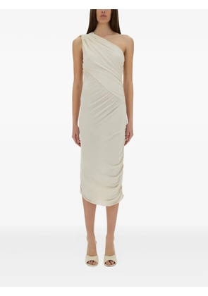 Rick Owens Lilies one-shoulder draped midi day dress - Neutrals