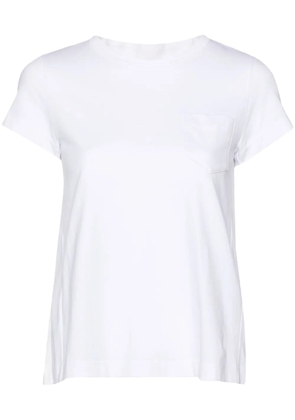 sacai knife-pleats crew-neck T-shirt - White