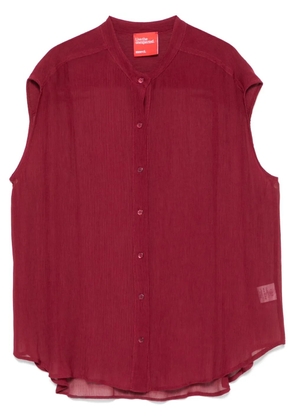 Merci semi-sheer shirt - Red