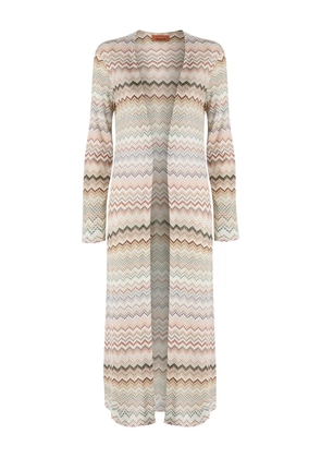 Missoni zigzag-pattern cardi-coat - Neutrals