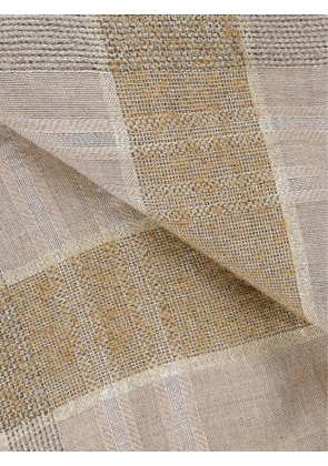 Peserico fringed checked scarf - Neutrals
