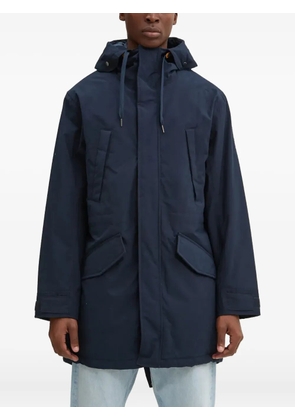 Timberland hooded pockets parka coat - Blue