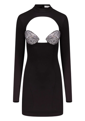 AREA crystal-embellished dress - Black