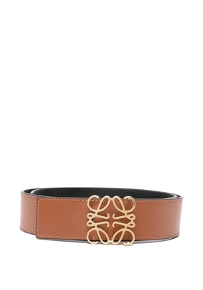 LOEWE Anagram leather belt - Brown