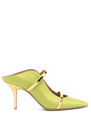 Malone Souliers Maureen 70mm satin mules - Green
