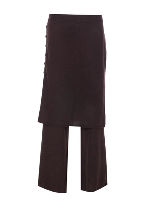 Lisa Yang Payton elasticated double-layered trousers - Brown