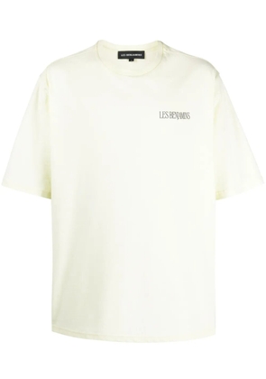 Les Benjamins logo-print cotton T-shirt - Yellow