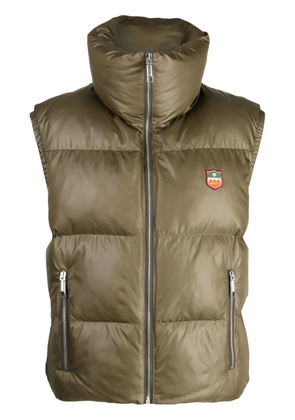 Bally funnel-neck padded gilet - Green
