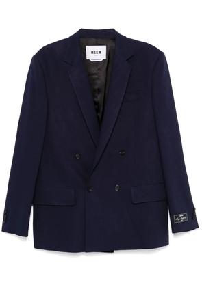 MSGM double-breasted blazer - Blue