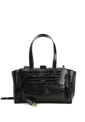 HIDESINS croc-embossed top-handle tote bag - Black