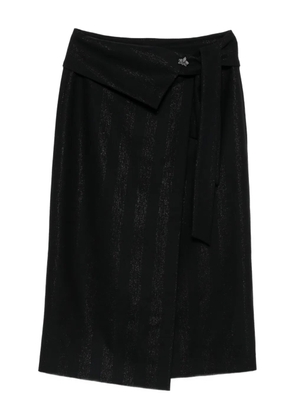 Genny striped midi skirt - Black