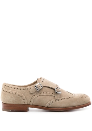 Church's perforated suede monk shoes - Neutrals