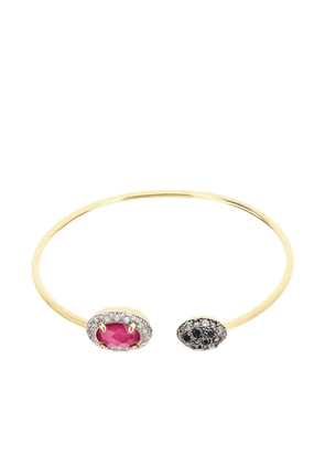NANIS diamond ruby bangle bracelet - Gold