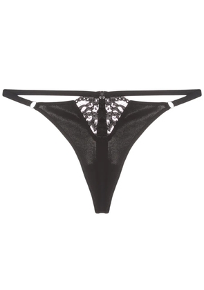 Fleur Du Mal Charlotte lace G-string - Black