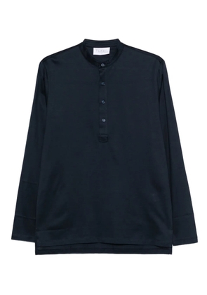 Tokyo buttoned blue polo shirt