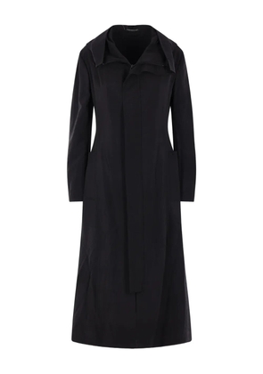 Yohji Yamamoto hooded zip coat - Black