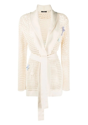 Canessa open-knit sea-patch cardigan - Neutrals