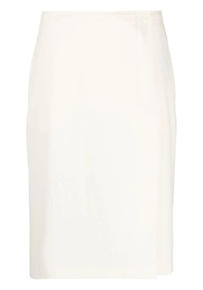 ASPESI wrap-front midi skirt - Neutrals