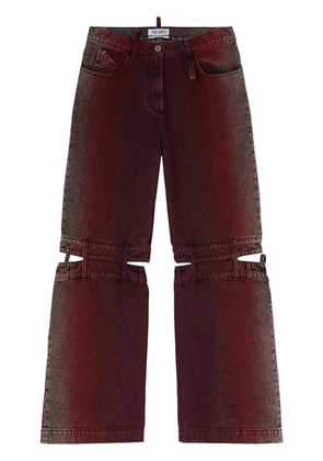 The Attico Ashton cut-out jeans - Red