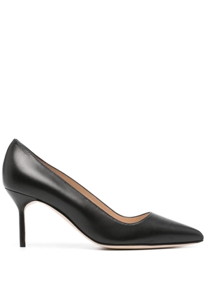 Manolo Blahnik 70mm Tora leather pumps - Black