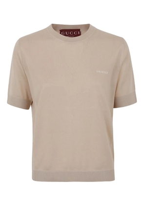 Gucci logo-detail top - Neutrals