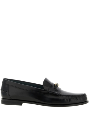 Tod's hardware-leather loafers - Black