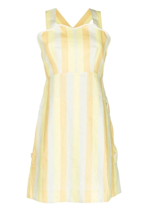 Oroton striped apron dress - Yellow