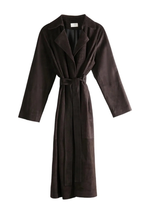 The Row suede coat - Brown