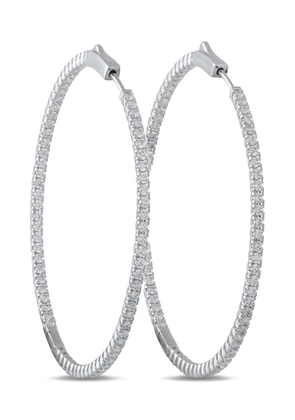 LB Exclusive diamond hoop earrings - Silver
