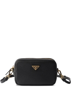 Prada mini leather cross body bag - Black