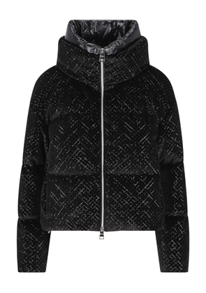 Herno sequin high-neck jacket - Black