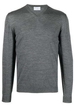 Fedeli V-neck jumper - Grey