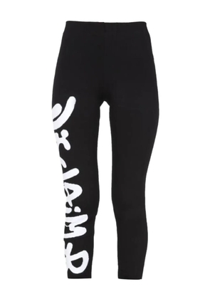 DISCLAIMER ribbed printed leggings - Black