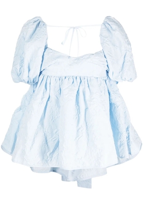 Cecilie Bahnsen Sari floral-jacquard blouse - Blue