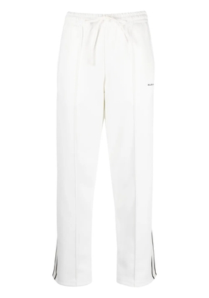 P.A.R.O.S.H. logo-embroidered striped track pants - White