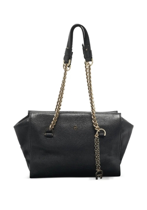 Aigner Vintage charm chain leather tote bag - Black