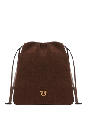 PINKO drawstring suede tote bag - Brown